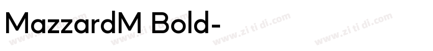 MazzardM Bold字体转换